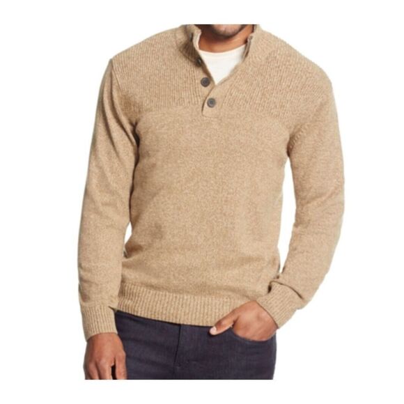 Tricots St. Raphael Sherpa Lined Collar Pullover Sweater Men's Size Medium - Picture 5 of 8